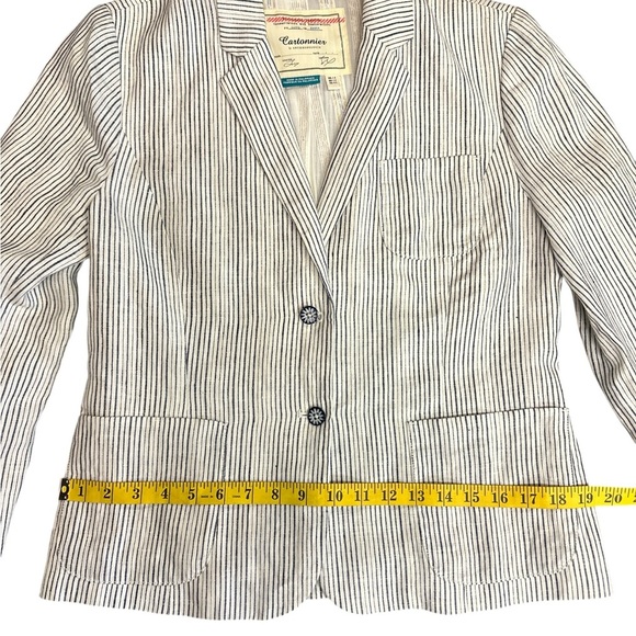 Anthropology Cartonier, Blue and White Striped Blazer by anthropology - Picture 14 of 16